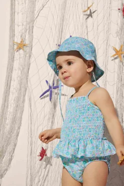 Gorro de playa bebé estampado floral ajustable<Ysabel Mora