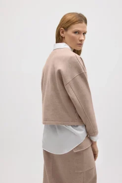 Jersey cálido estructura cuello redondo<Ysabel Mora Outlet