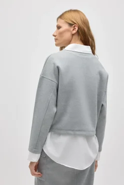 Jersey cálido estructura cuello redondo<Ysabel Mora Outlet