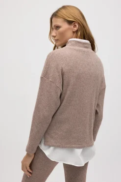 Jersey cuello perkins punto canalé<Ysabel Mora Best