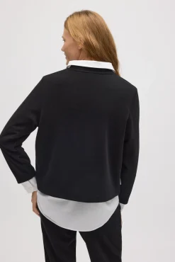 Jersey cuello redondo efecto pana<Ysabel Mora