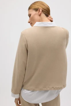 Jersey cuello redondo efecto pana<Ysabel Mora Online