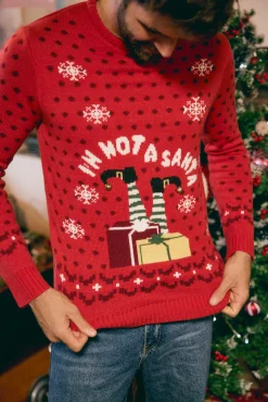 Jersey Navidad hombre estampado I'm not a Santa<Ysabel Mora Sale