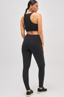 Leggings deportivos de tiro alto tacto algodonero negro<Ysabel Mora