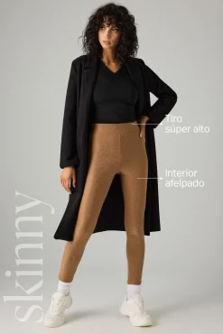Leggings térmico efecto piel camel<Ysabel Mora Best