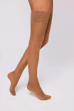 Media con liga de blonda 40 den<Ysabel Mora Sale