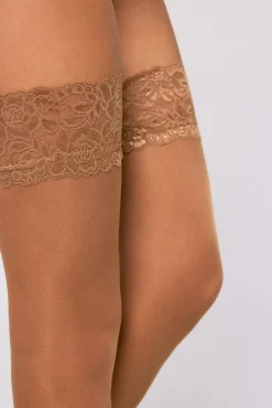 Media con liga de blonda 40 den<Ysabel Mora Sale