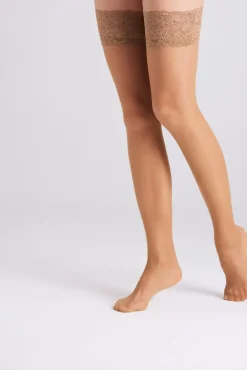 Medias con liga 20 denier<Ysabel Mora