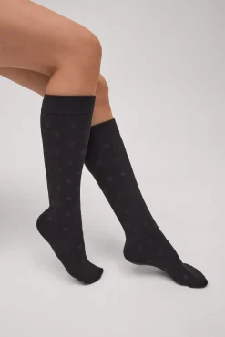 Mini media térmica estampado lunares 140 denier<Ysabel Mora Outlet