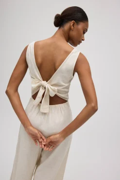 Mono con lino lazo en la espalda<Ysabel Mora Online