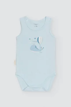 Pack 2 bodies bebé tirantes anchos Ocean Tales azul<Ysabel Mora Clearance