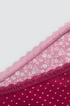 Pack 2 bragas altas estampados rosas<Ysabel Mora