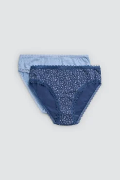 Pack 2 bragas midi estampadas tonos azules<Ysabel Mora Online