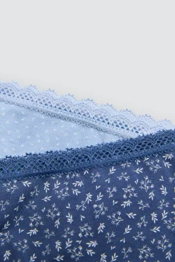 Pack 2 bragas midi estampadas tonos azules<Ysabel Mora Online