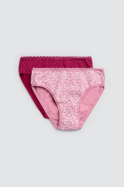 Pack 2 bragas midi estampados rosas<Ysabel Mora Discount