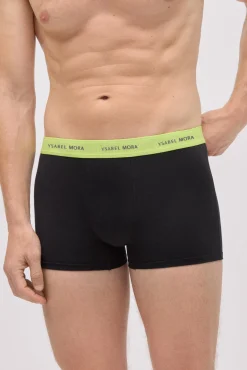 Pack 6 bóxers negros con banda de color<Ysabel Mora Outlet