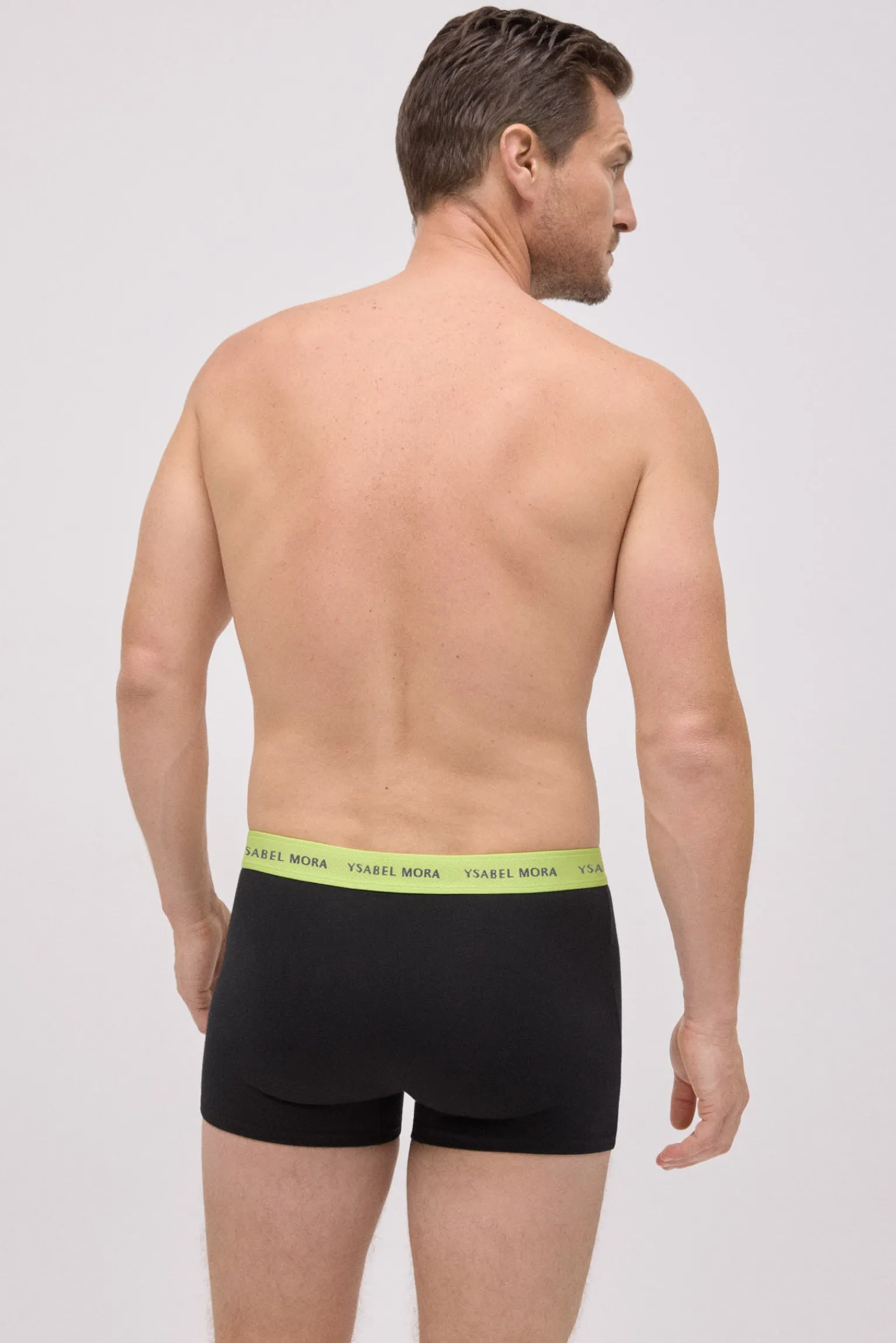 Pack 6 bóxers negros con banda de color<Ysabel Mora Outlet