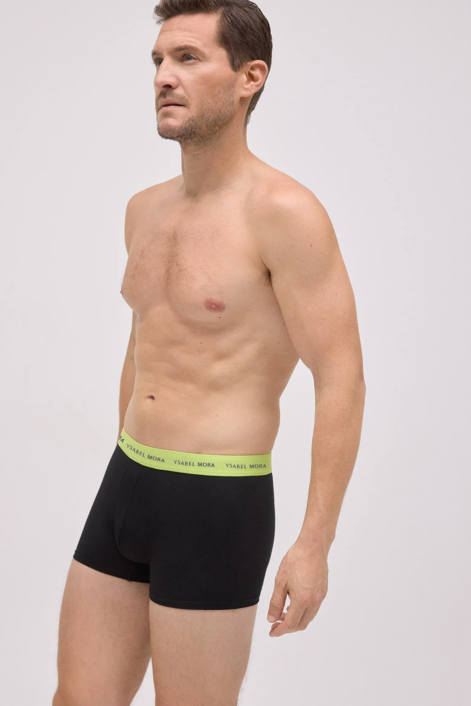 Pack 6 bóxers negros con banda de color<Ysabel Mora Outlet