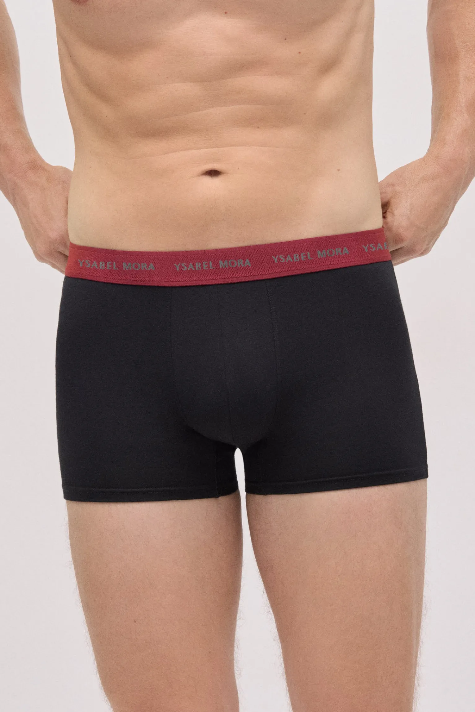 Pack 6 bóxers negros con banda de color<Ysabel Mora Outlet