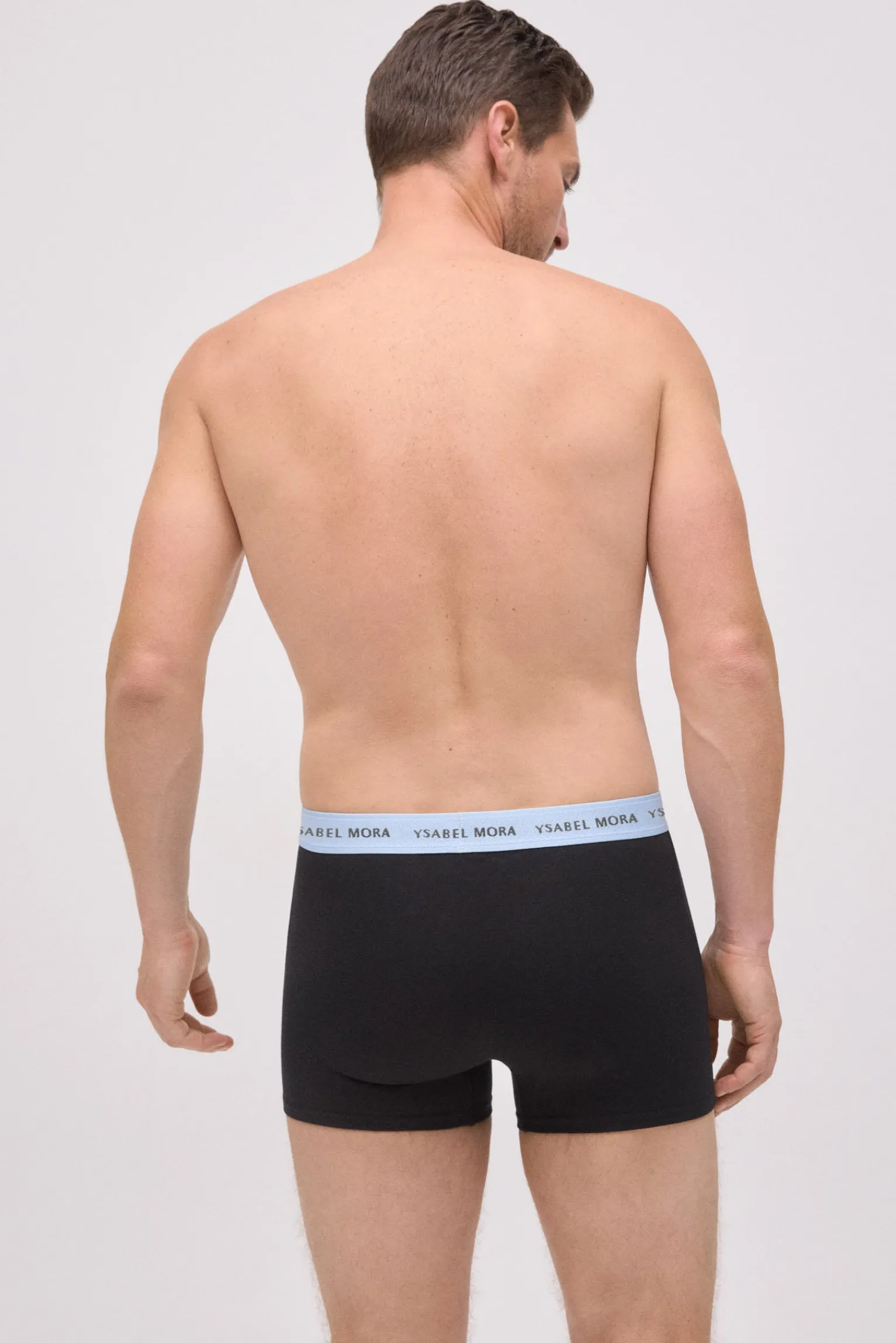Pack 6 bóxers negros con banda de color<Ysabel Mora Outlet