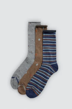 Pack 3 calcetines altos sin puño estampados<Ysabel Mora Hot