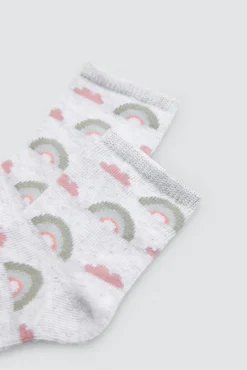 Pack 4 calcetines bebé estampados Rainbow & Stars<Ysabel Mora Sale