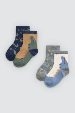 Pack 4 calcetines bebé estampados cocodrilo<Ysabel Mora Outlet