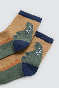 Pack 4 calcetines bebé estampados cocodrilo<Ysabel Mora Outlet