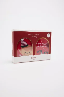 Pack 2 calcetines bebé Navidad<Ysabel Mora Outlet