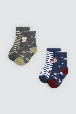Pack 4 calcetines bebé térmicos estampados<Ysabel Mora Online