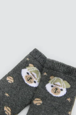 Pack 4 calcetines bebé térmicos estampados<Ysabel Mora Online