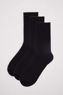 Pack 3 calcetines básicos mujer sin puño negros<Ysabel Mora Discount