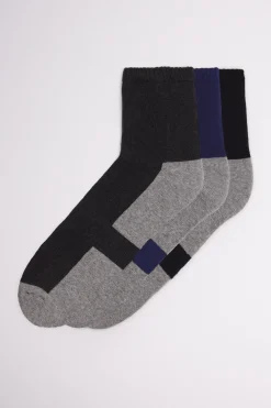 Pack 3 calcetines deportivos de rizo tonos oscuros<Ysabel Mora Hot