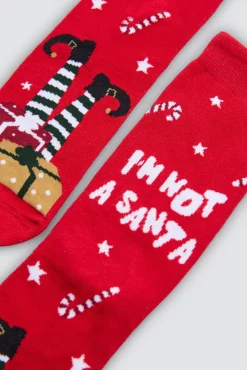 Pack 2 calcetines hombre Navidad<Ysabel Mora