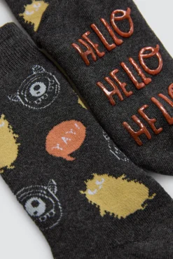 Pack 3 calcetines infantiles térmicos antideslizantes Hello<Ysabel Mora Outlet