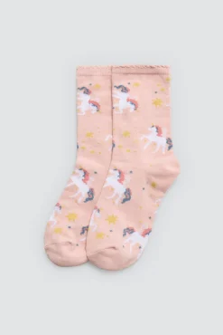 Pack 4 calcetines infantiles estampados Unicorn<Ysabel Mora Clearance
