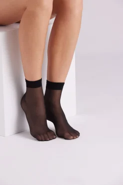 Pack 2 calcetines tobilleros puño antipresión 15 denier<Ysabel Mora