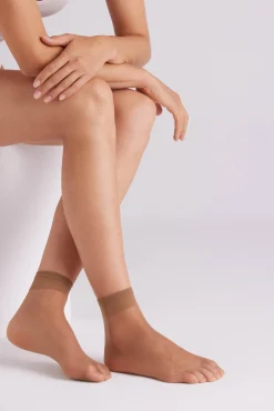 Pack 2 calcetines tobilleros puño antipresión 15 denier<Ysabel Mora Online