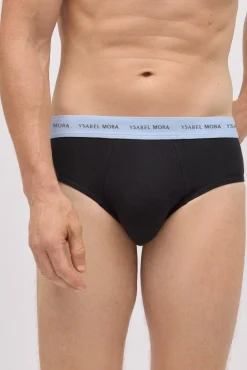 Pack 6 slips básicos negros con banda de color<Ysabel Mora Clearance