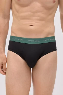 Pack 6 slips básicos negros con banda de color<Ysabel Mora Clearance