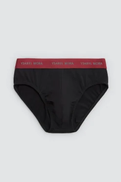 Pack 6 slips básicos negros con banda de color<Ysabel Mora Clearance