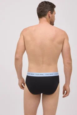 Pack 6 slips básicos negros con banda de color<Ysabel Mora Clearance