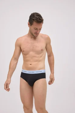 Pack 6 slips básicos negros con banda de color<Ysabel Mora Clearance