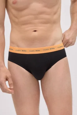 Pack 6 slips básicos negros con banda de color<Ysabel Mora Clearance