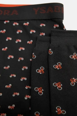 Pack bóxer y calcetín estampado motos<Ysabel Mora New