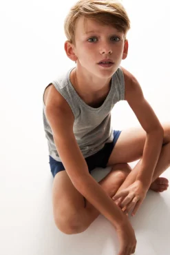 Pack de 2 bóxers de niño algodón marino y gris<Ysabel Mora