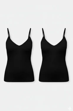 Pack de 2 camisetas interiores de tirantes algodón<Ysabel Mora Sale