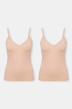 Pack de 2 camisetas interiores de tirantes algodón<Ysabel Mora Outlet