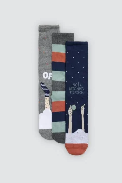 Pack regalo 3 calcetines Not a morning person<Ysabel Mora Sale