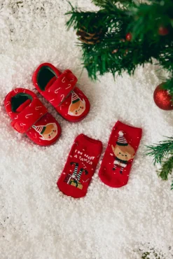 Pack regalo bebé zapatillas & calcetines navideños<Ysabel Mora